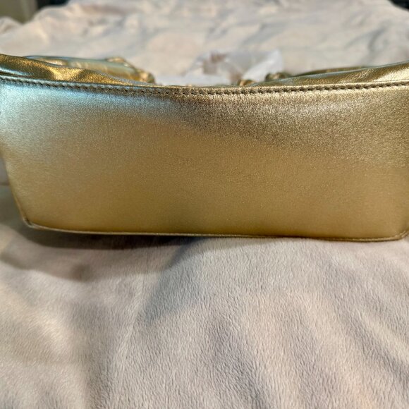 Frances Valentine Gold Pouch Bici New With Tags - Picture 6 of 7